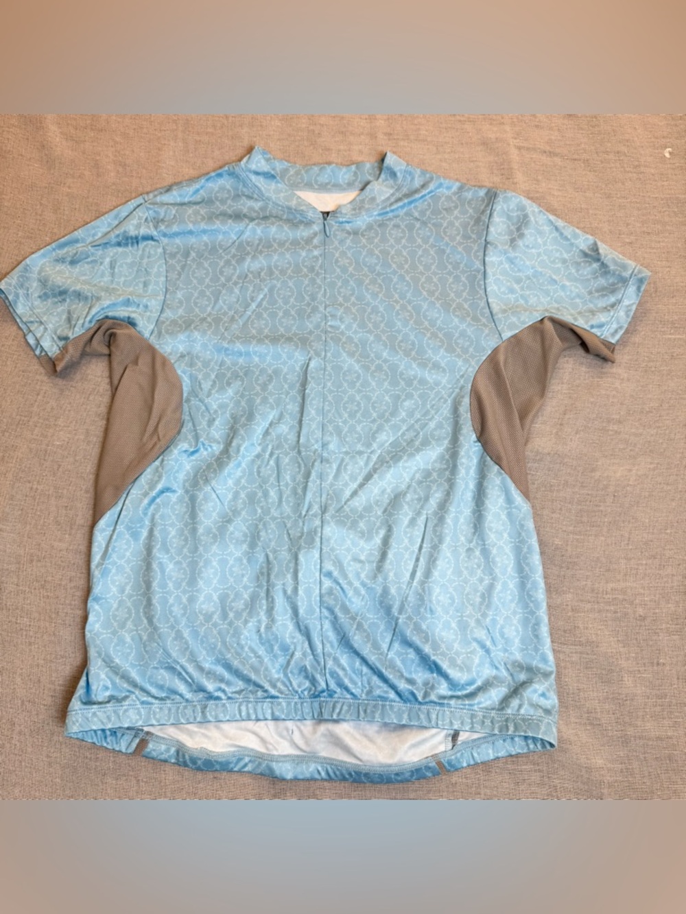 Novara Light Blue Cycling Jersey with Gray Panels Size L